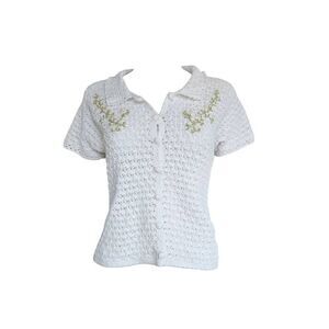 vintage cottagecore crochet top